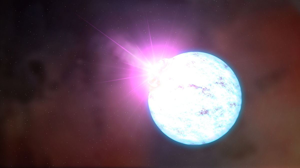 Fast-Spinning Magnetic Star Has Strange Glitch